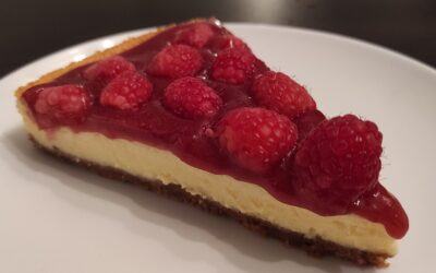 Tarta de queso y brambuesa